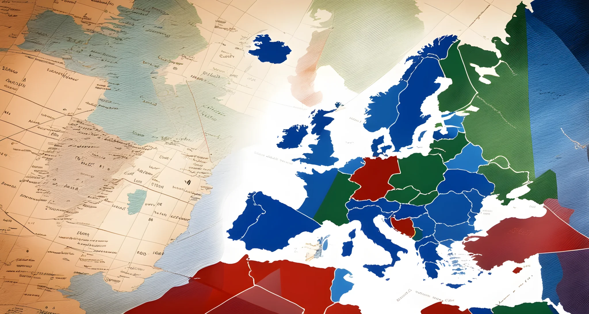 The image depicts the Euro symbol superimposed over a map of Europe.