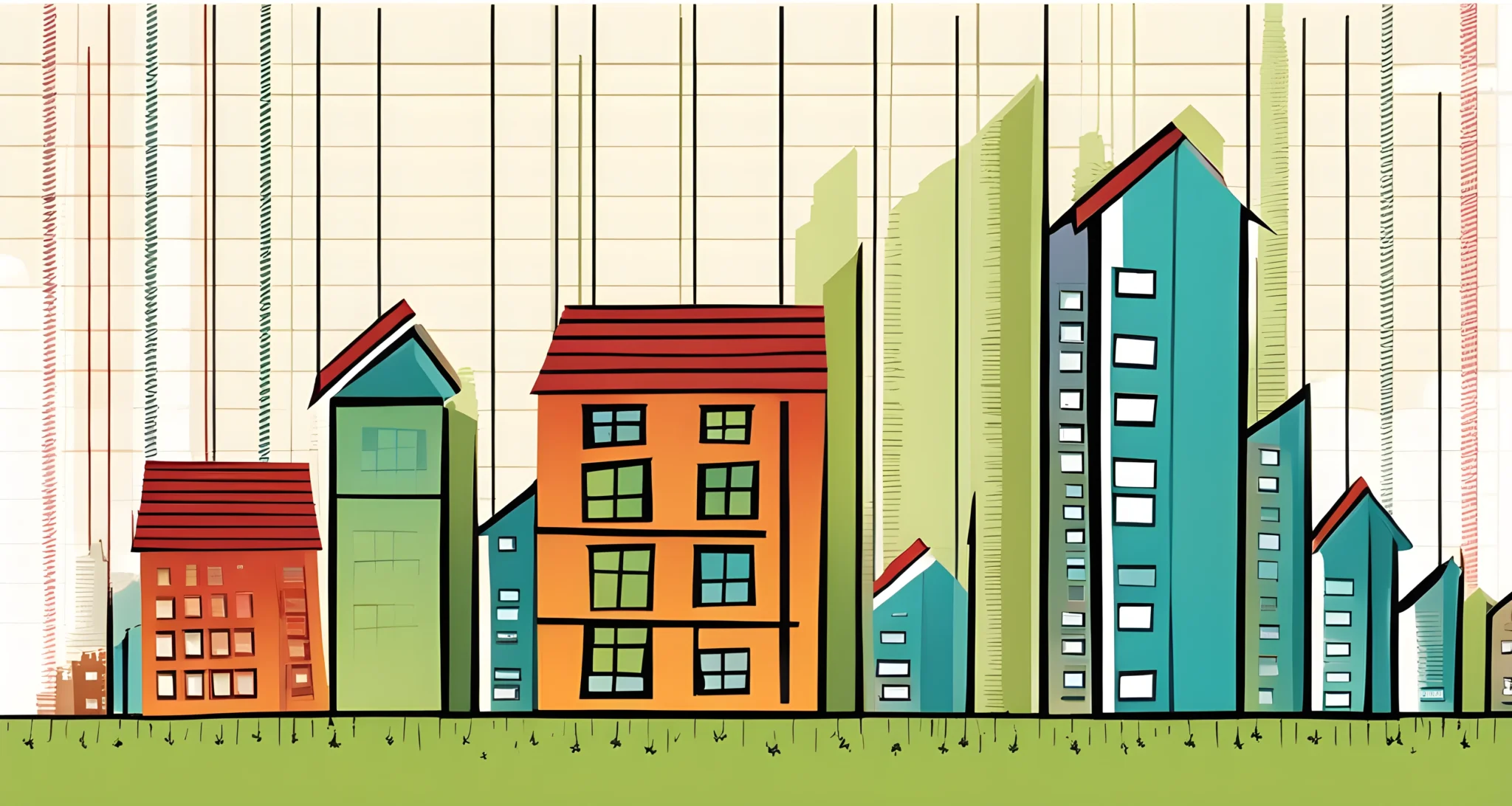 The image shows a graph depicting the rapid decline of housing prices and stock market during the 2008 financial crisis.