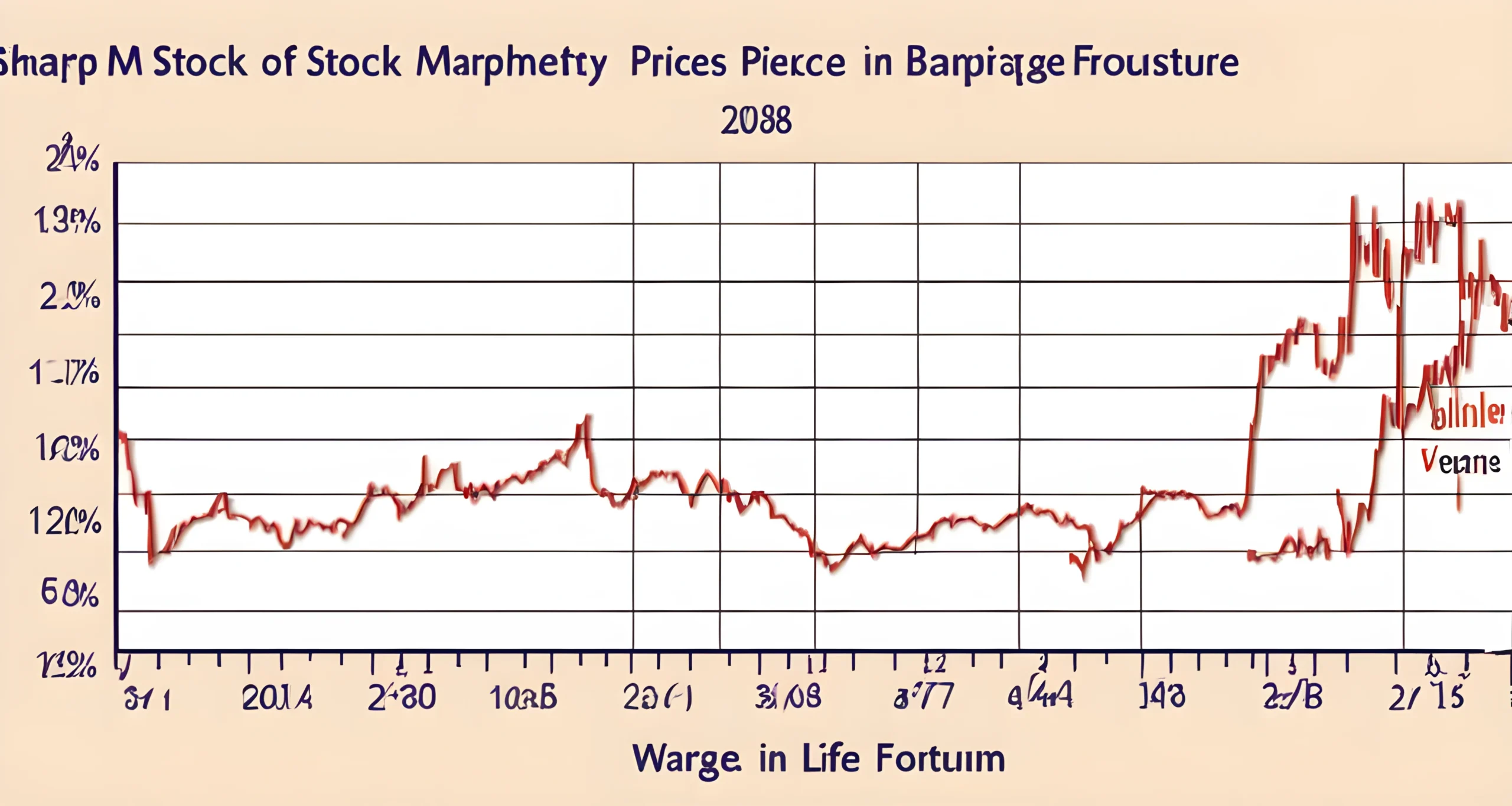 The image shows a graph illustrating the sharp decline of stock market prices in 2008, with a noticeable spike in bankruptcies and mortgage foreclosures.